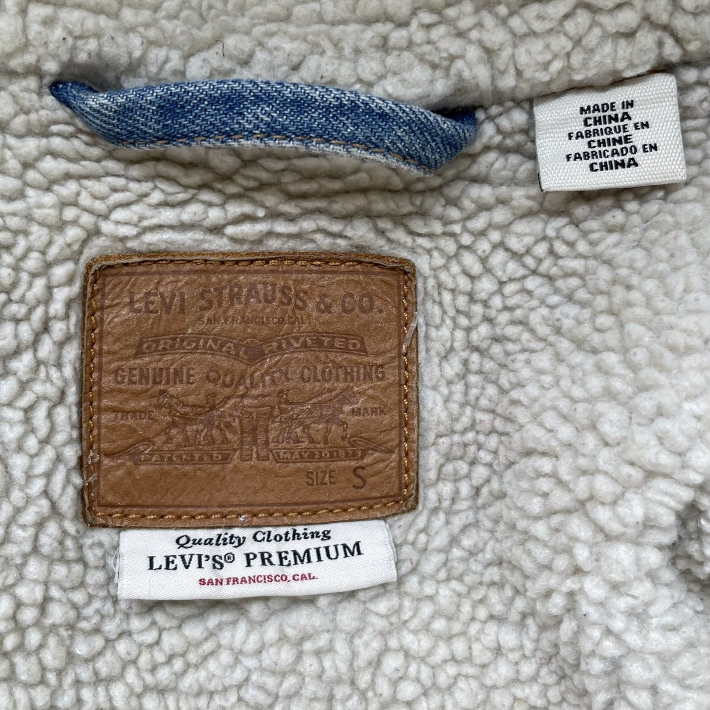 00s vintage 古着　ビンテージ　リーバイス　Levi's ボアデニムジャケット　PREMIUM