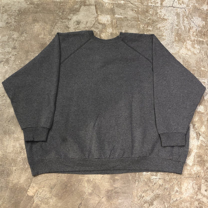 90s TULTEX USA製 無地ラグランスウェット グレー 3XL