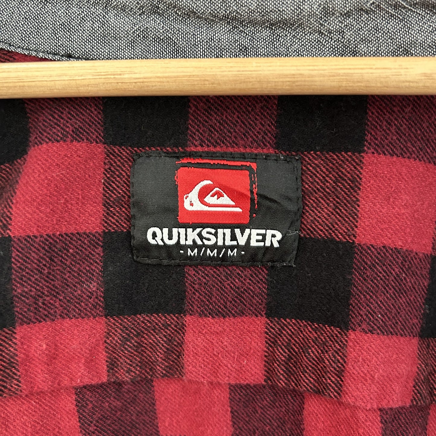 00s vintage 古着　ビンテージ　ボタンダウン　長袖シャツ　ネルシャツ　チェック柄　クイックシルバー　QUIKSILVER