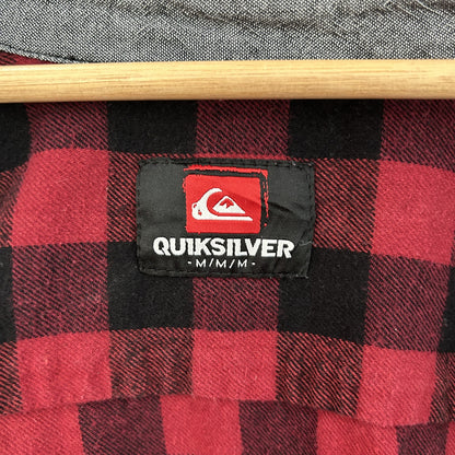 00s vintage 古着　ビンテージ　ボタンダウン　長袖シャツ　ネルシャツ　チェック柄　クイックシルバー　QUIKSILVER