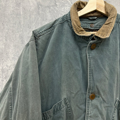 90s EDDIE BAUER ハンティングジャケット GOOSE DOWN エディーバウアー 古着 ビンテージ カーキ L