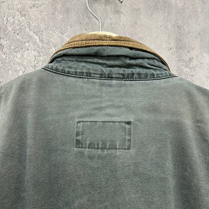 90s EDDIE BAUER ハンティングジャケット GOOSE DOWN エディーバウアー 古着 ビンテージ カーキ L