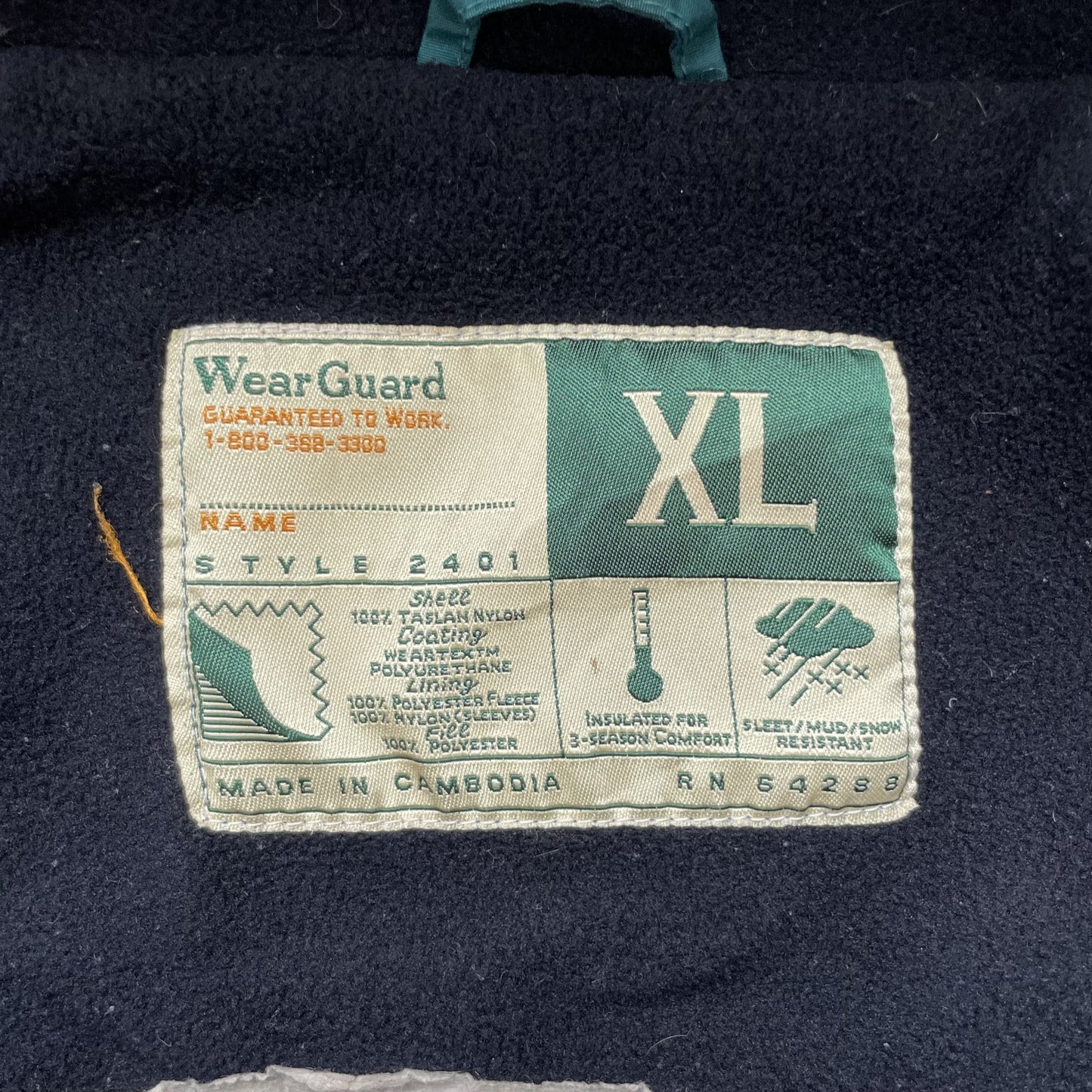 90s vintage 古着　ビンテージ　フリース　裏地　XL  old ウォームアップジャケット　WearGuard