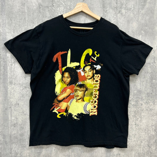 TLC "No Scrubs" Tシャツ ティーエルシー アーティスト ヒップホップ R&B ミュージック 半袖 古着 ビンテージ ブラック XL