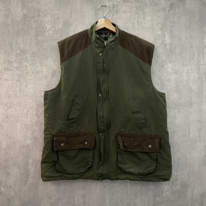 90s vintage 古着　ビンテージ　オイルド　COUNTRY WEAR ベスト　コーデュロイ　ダブルジップ　チェック柄　アメカジ