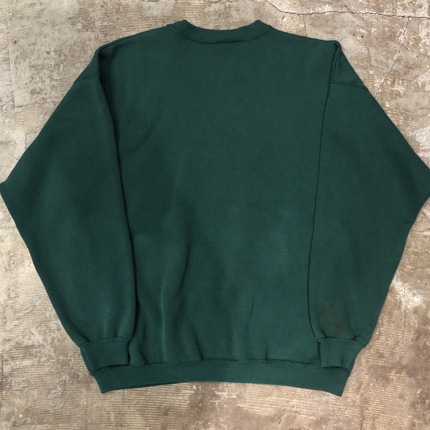 90s Hanes HEAVYWEIGHT USA製　無地スウェット L 緑 LARGE