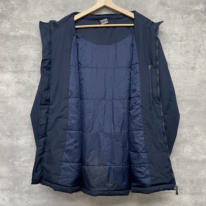 00s vintage 古着　ビンテージ　NIKE ナイキ　ナイロンジャケット　フルジップ　胸元ロゴ　バックロゴ　ネイビー