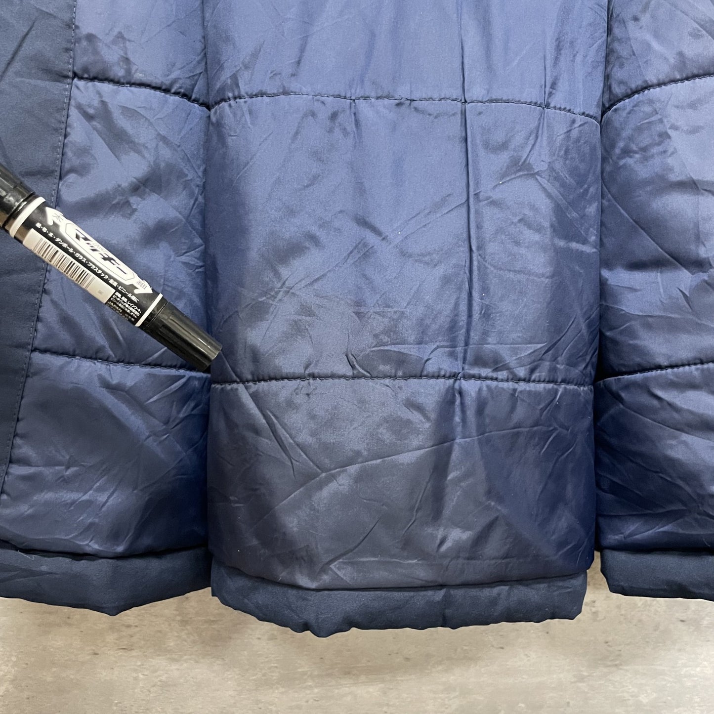 00s vintage 古着　ビンテージ　NIKE ナイキ　ナイロンジャケット　フルジップ　胸元ロゴ　バックロゴ　ネイビー