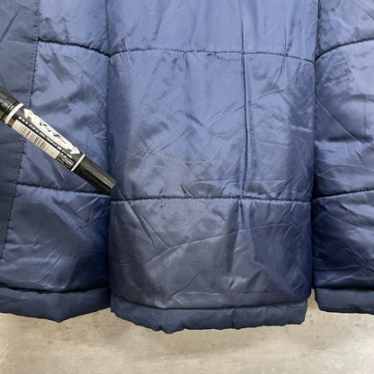 00s vintage 古着　ビンテージ　NIKE ナイキ　ナイロンジャケット　フルジップ　胸元ロゴ　バックロゴ　ネイビー
