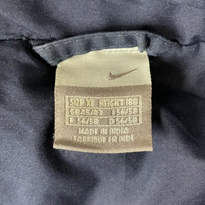 00s vintage 古着　ビンテージ　NIKE ナイキ　ナイロンジャケット　フルジップ　胸元ロゴ　バックロゴ　ネイビー