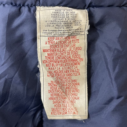 00s vintage 古着　ビンテージ　NIKE ナイキ　ナイロンジャケット　フルジップ　胸元ロゴ　バックロゴ　ネイビー