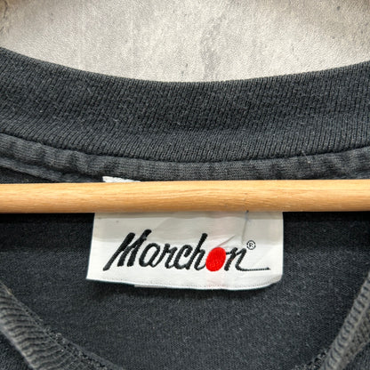 90s USA製 anvil Marcolin Eyewear Tシャツ 半袖 マルコリン アンビル 眼鏡 刺繍 古着 ビンテージ ブラック XL made in usa