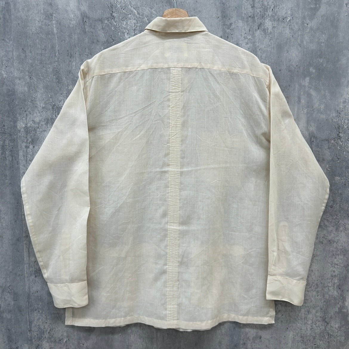 70s GIVENCHY GUAYABERAS キューバシャツ ジバンシィ 長袖シャツ リネン 古着 ビンテージ オールド イタリア デザイナーズ XL相当