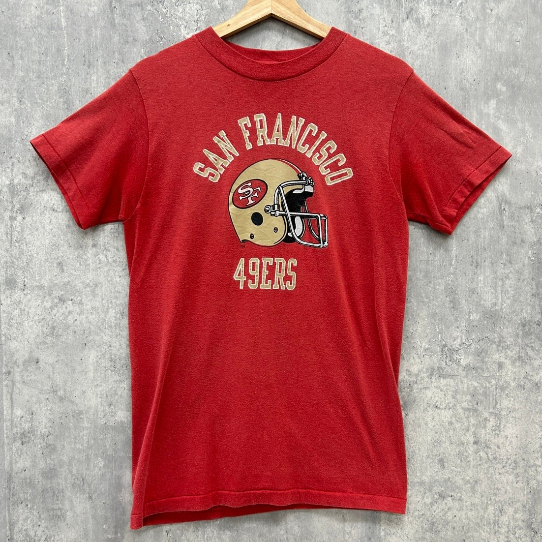 80s USA製 Champion SANFRANCISCO 49ERS Tシャツ トリコタグ チャンピオン 80年代 半袖 プリント made in usa 古着 ビンテージ