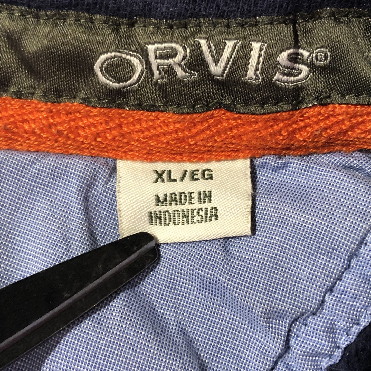 00s ORVIS ハーフジップスウェット　ネイビー　XL