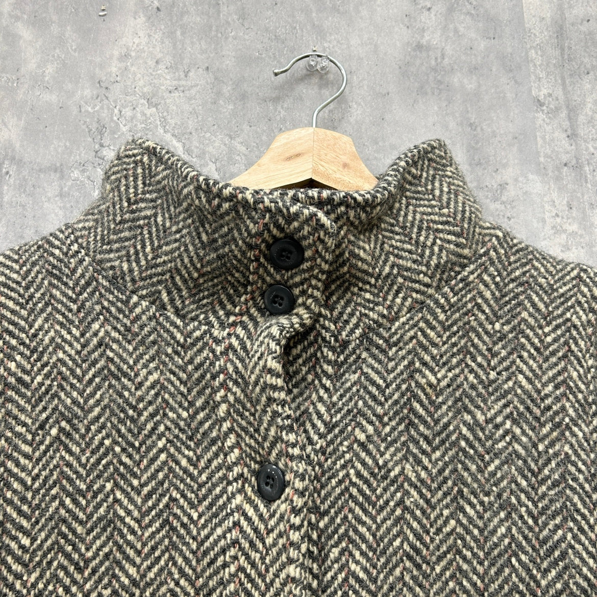 70s～80s USA製 WOOL RICH ツイードウールジャケット コート 古着 ビンテージ L相当