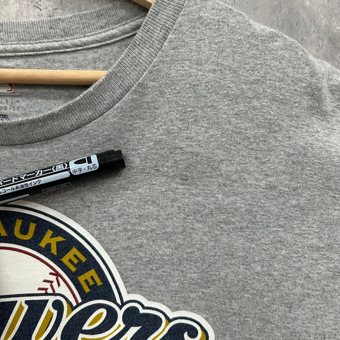 00s MLB Brewers ブルワーズ ミルウォーキー 野球 古着 ビンテージ グレー XL