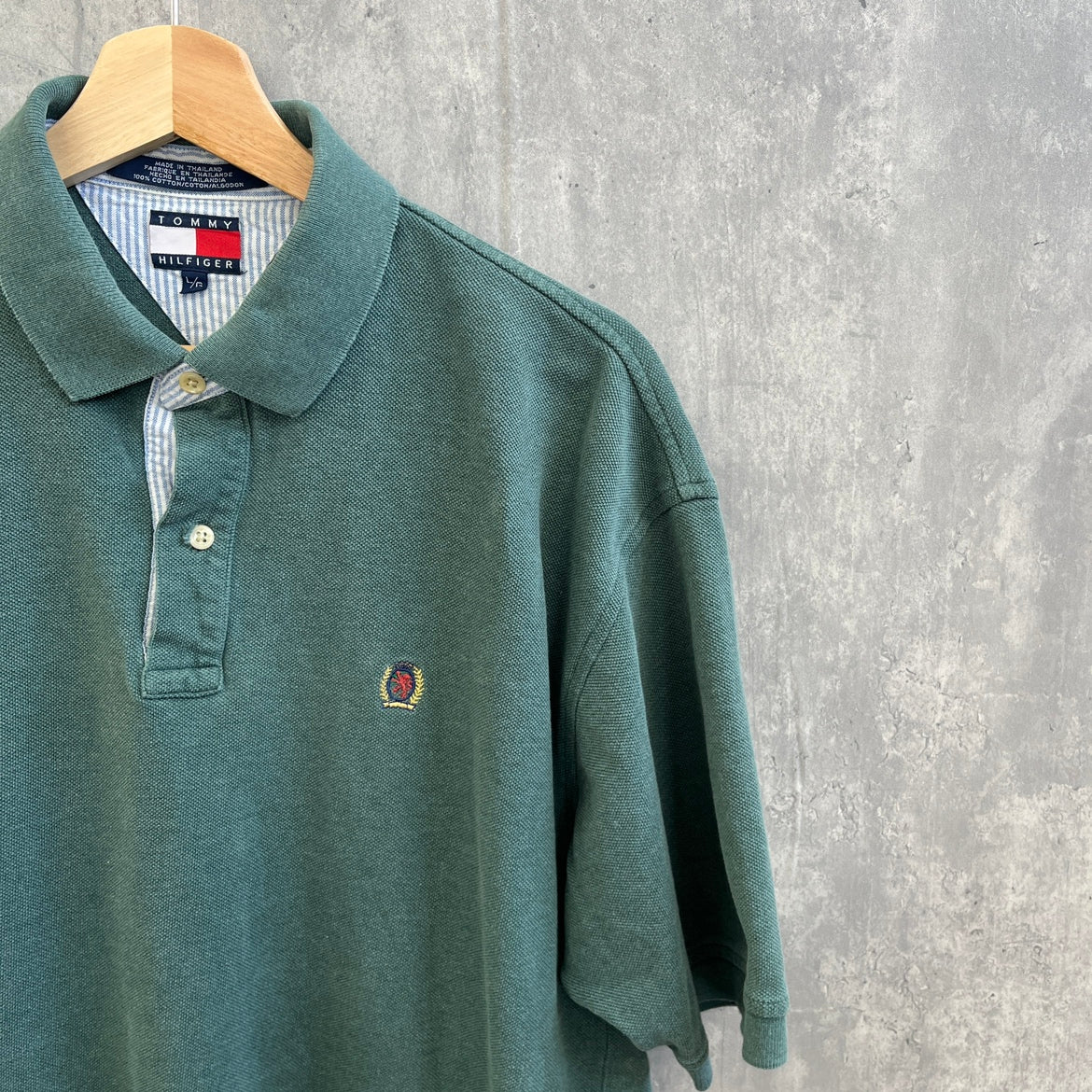 90年代 TOMMY HILFIGER トミーヒルフィガー ポロシャツ Lサイズ タイ製 古着