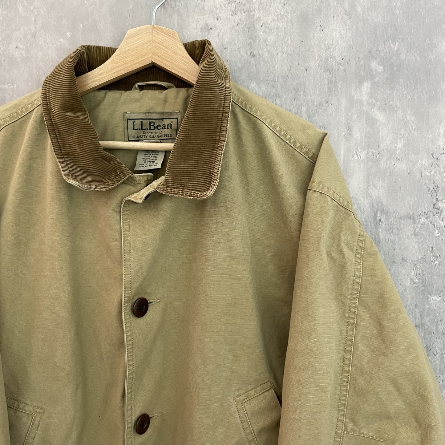 90s vintage 古着　ビンテージ　エルエルビーン　LLBean ハンティングジャケット　ダック地　コーデュロイ　コットン