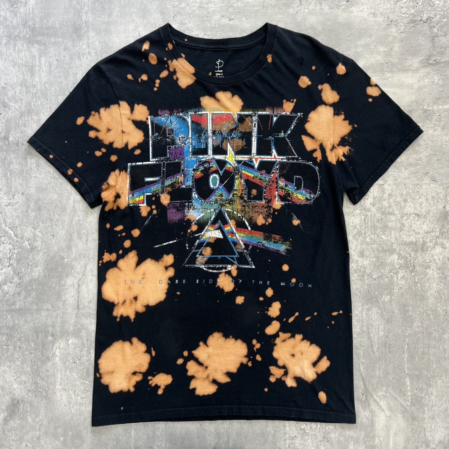 PINK FLOYD ピンクフロイド バンドＴシャツ タイダイ染め サイズＳ 黒ブラック