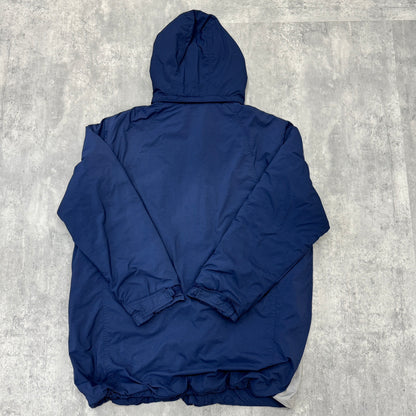 00s Nike ナイキ  Nylon Zip Jacket ミドル丈 インド製 Lサイズ ネイビー