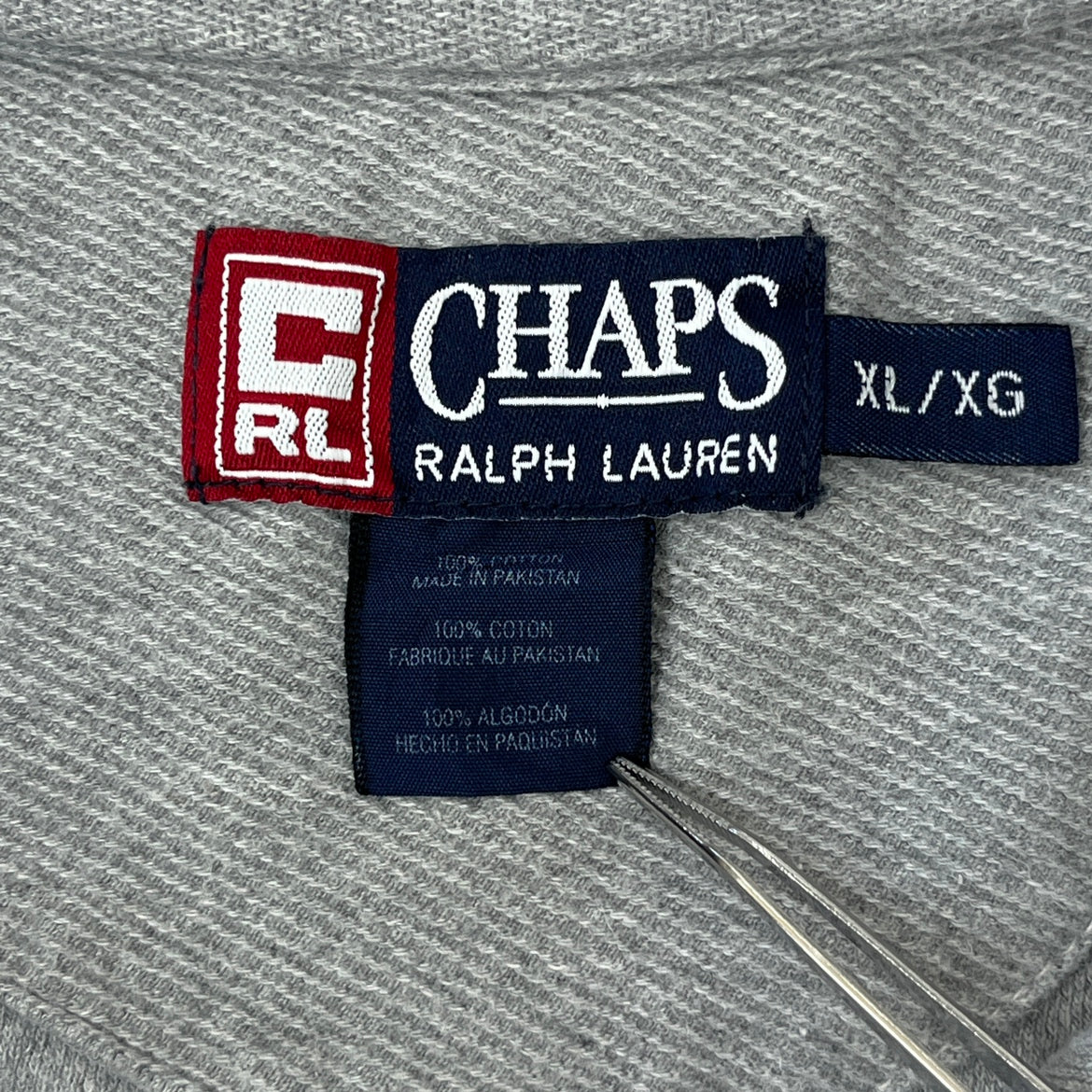 90年代 CHAPS チャップス ポロシャツ パキスタン製 XLサイズ  胸刺繍