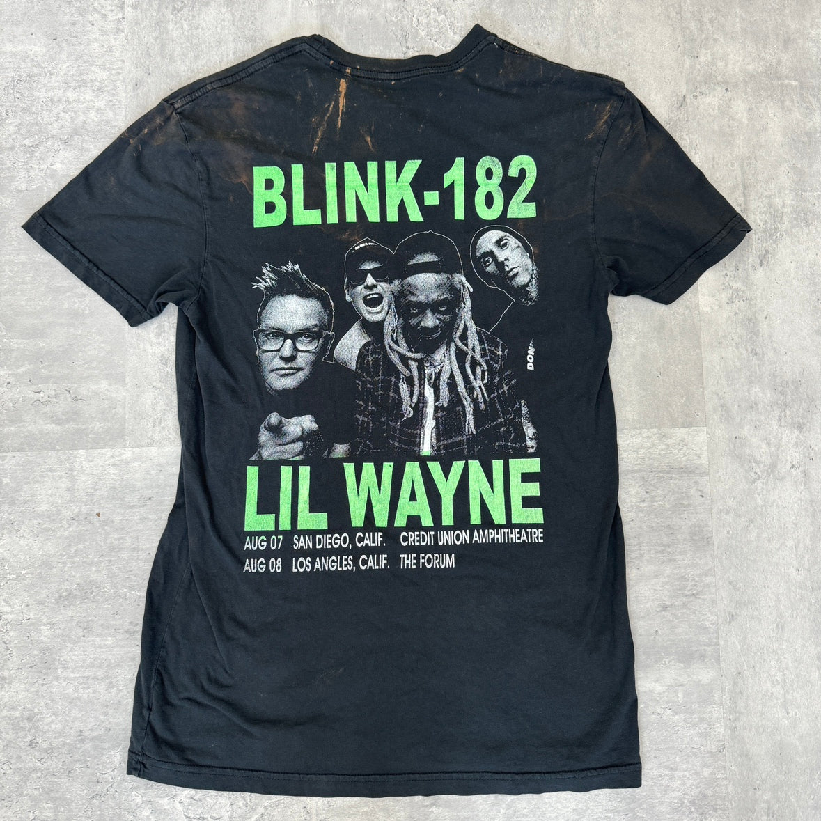 BLINK-182 ブリンク182 wayne shirt RM120 両面プリント バンド タグ欠損 ダブルステッチ ブラック