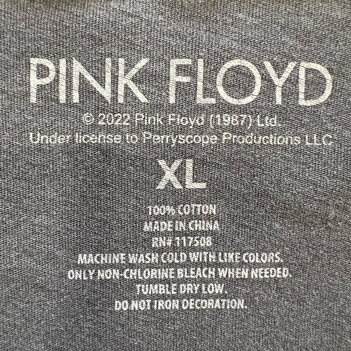 00’s  PINK FLOYD ピンクフロイド バンドTシャツ 短丈 サイズXL 中国製 黒ブラック