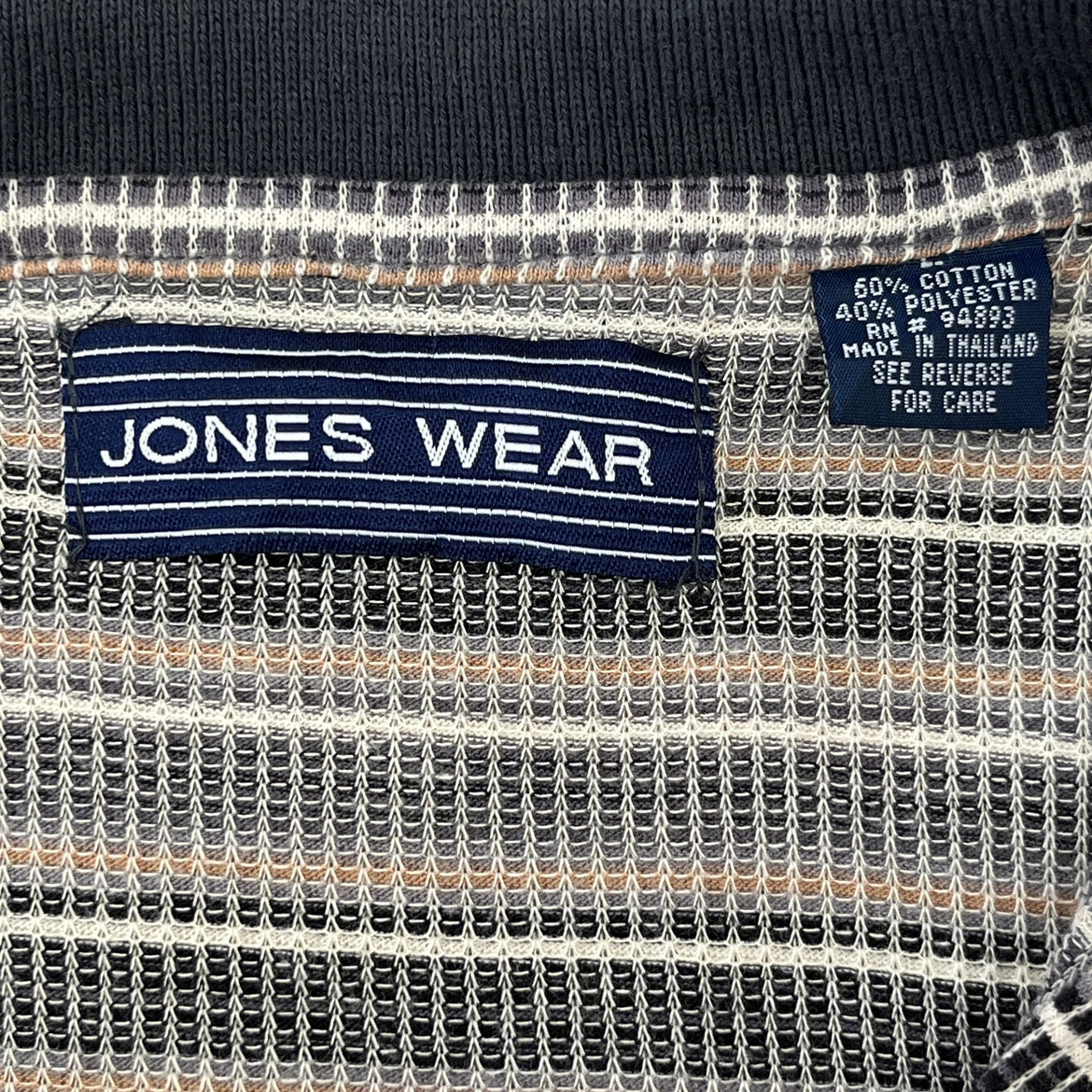 JONES WEAR 長袖ハーフジップ タイ製 Lサイズ 古着