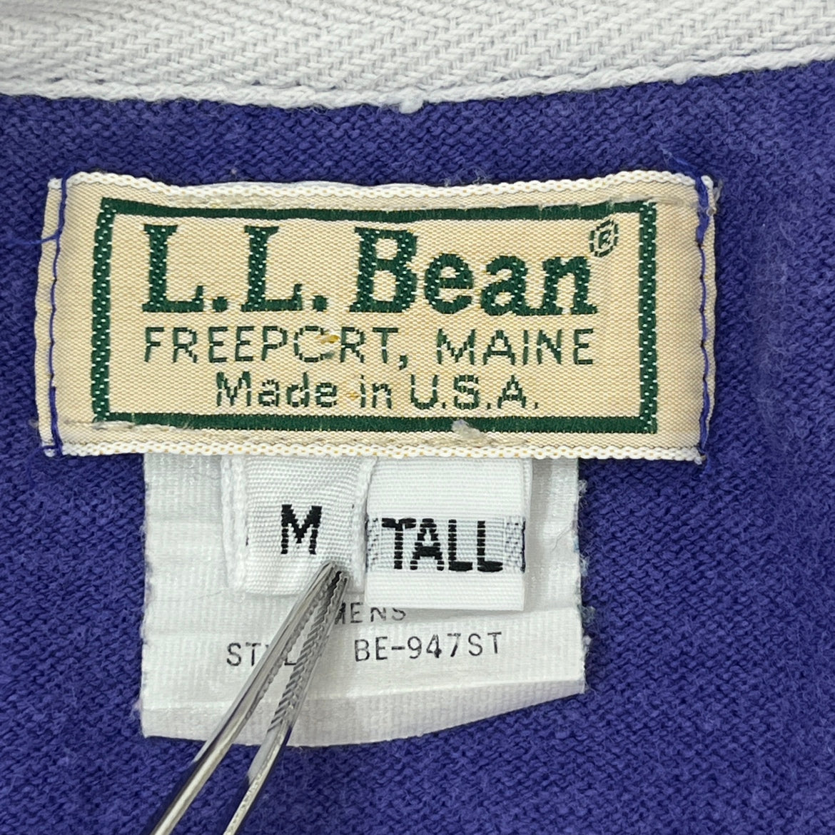 90年代 L.L.Bean アメリカ製 ラガーシャツ ボーダー Mサイズ 古着