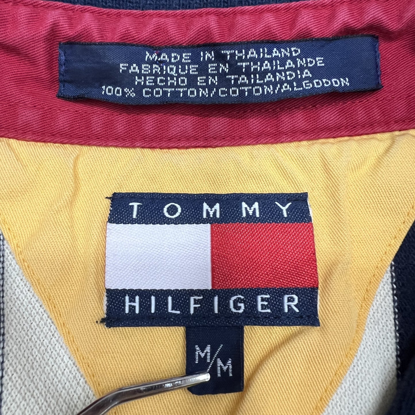 90’s TOMMY HILFIGERトミーヒルフィガー ポロシャツ サイズM タイ製