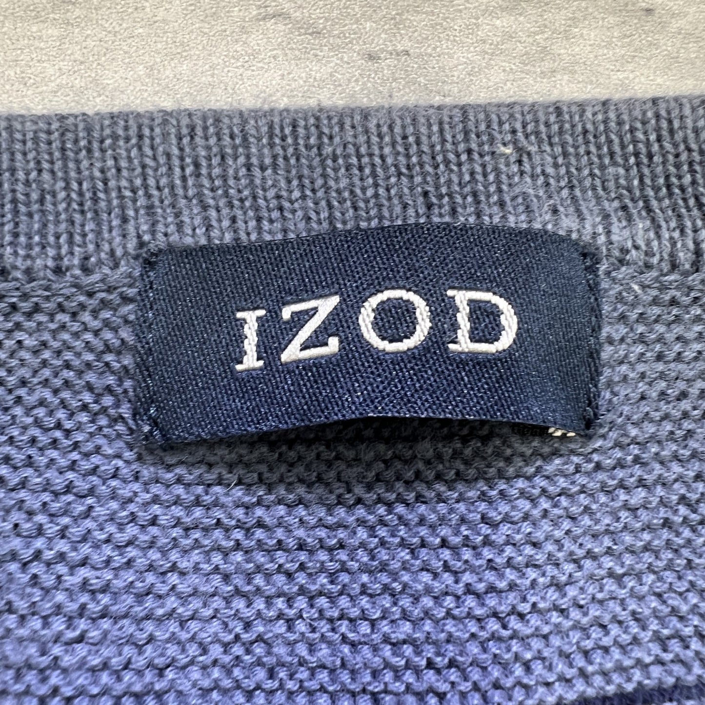 00’s IZOD アイゾット ニット サイズXL マレーシア製 ネイビー ボーダー