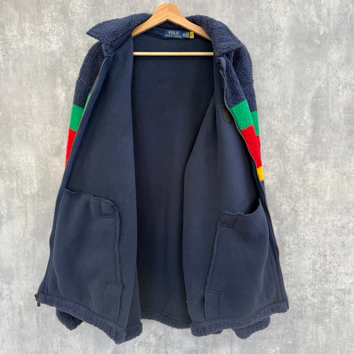 POLO RALPH LAUREN ポロラルフ ローレン クレスト パイル フリース ジャケット XXLサイズ 古着 美品