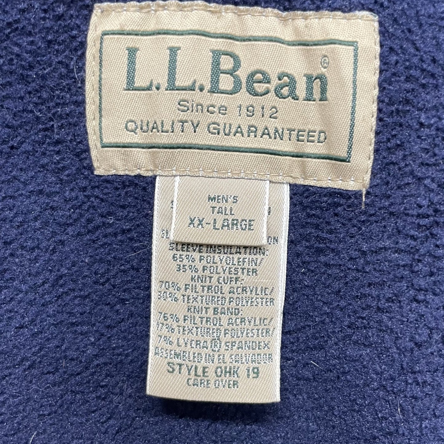 90s vintage 古着　ビンテージ　エルエルビーン　L.L.Bean　ウォームアップジャケット　ロゴ刺繍　ナイロン