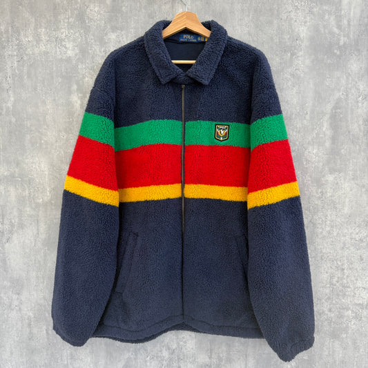 POLO RALPH LAUREN ポロラルフ ローレン クレスト パイル フリース ジャケット XXLサイズ 古着 美品