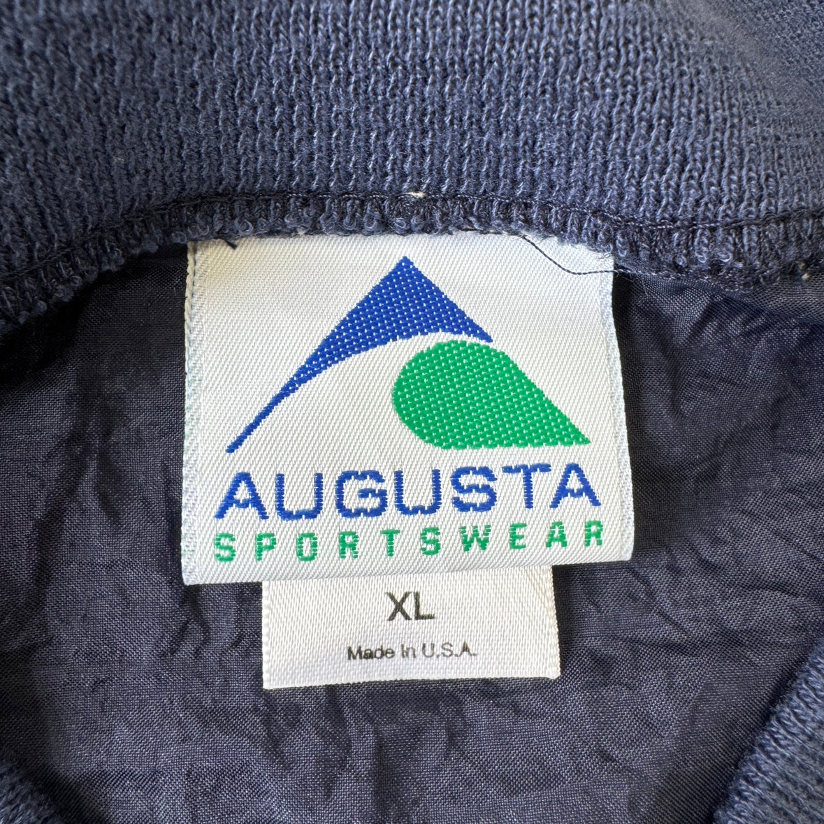 90s USA製 AUGUSTA SPORTSWEAR ナイロンプルオーバー ネイビー XLサイズ