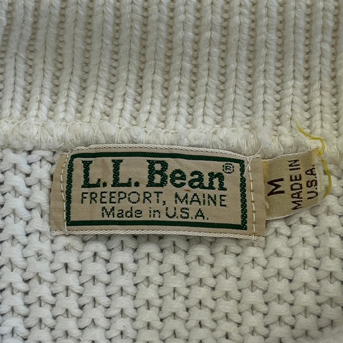 90年代 アメリカ製 L.L.Bean エルエルビーン 襟付きニット Mサイズ 古着