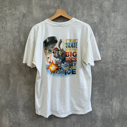 00s' Big Dogs 半袖Tシャツ アイスホッケー ダブルステッチ メキシコ製 アメカジ 古着 Lサイズ