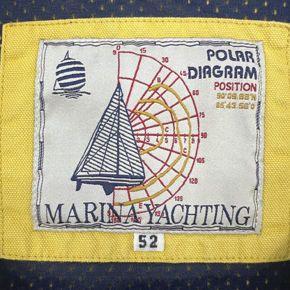 Marina Yachting マリナヨッティング ベスト ジャケット イエロー 刺繍 フードあり 古着