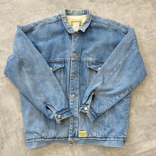 JUICE JEANS＋1JACKETS デニムジャケット Gジャン 裏ボア付き タグ詳細不明 XL相当