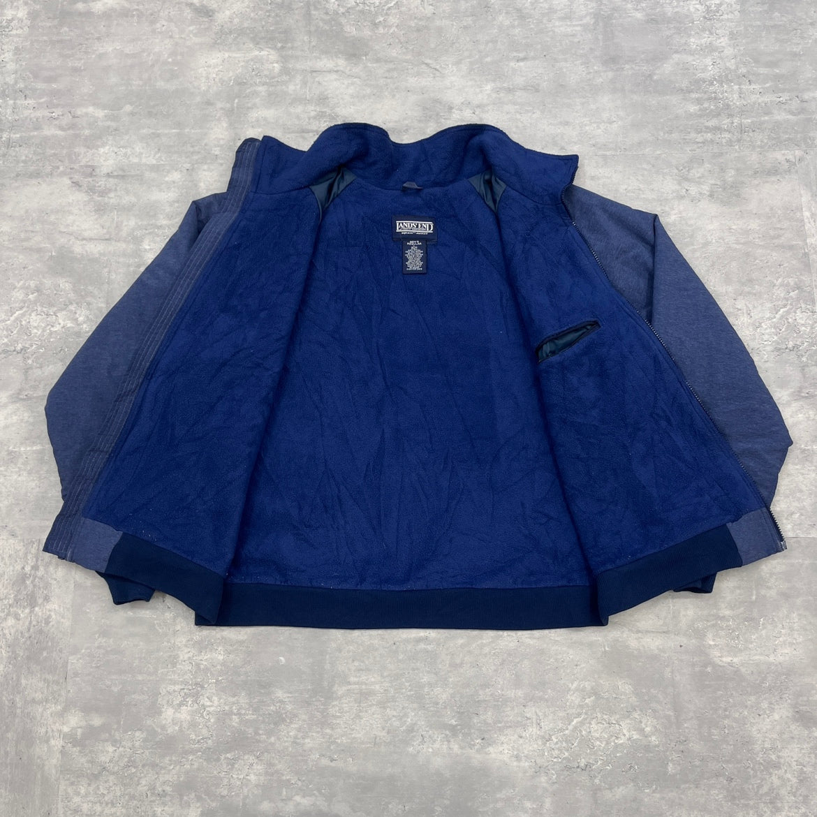 90s USA製 LANS END ランズエンド QUALL JACKET スコール ジャケット 中綿 ブルゾン ハイネック Lサイズ