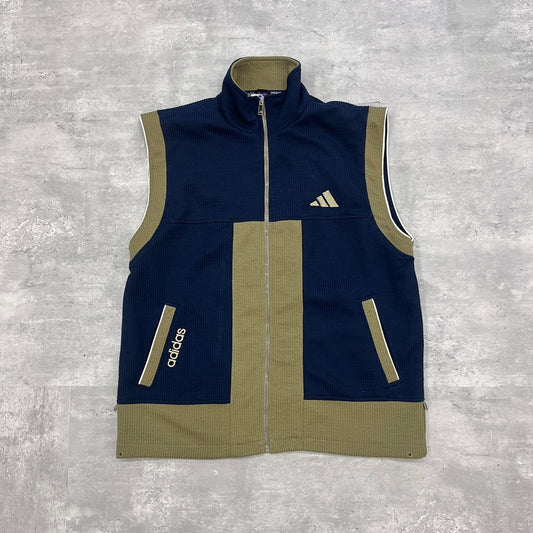 90s adidas アディダス 前開き ベスト ハイネック インドネシア製 Lサイズ