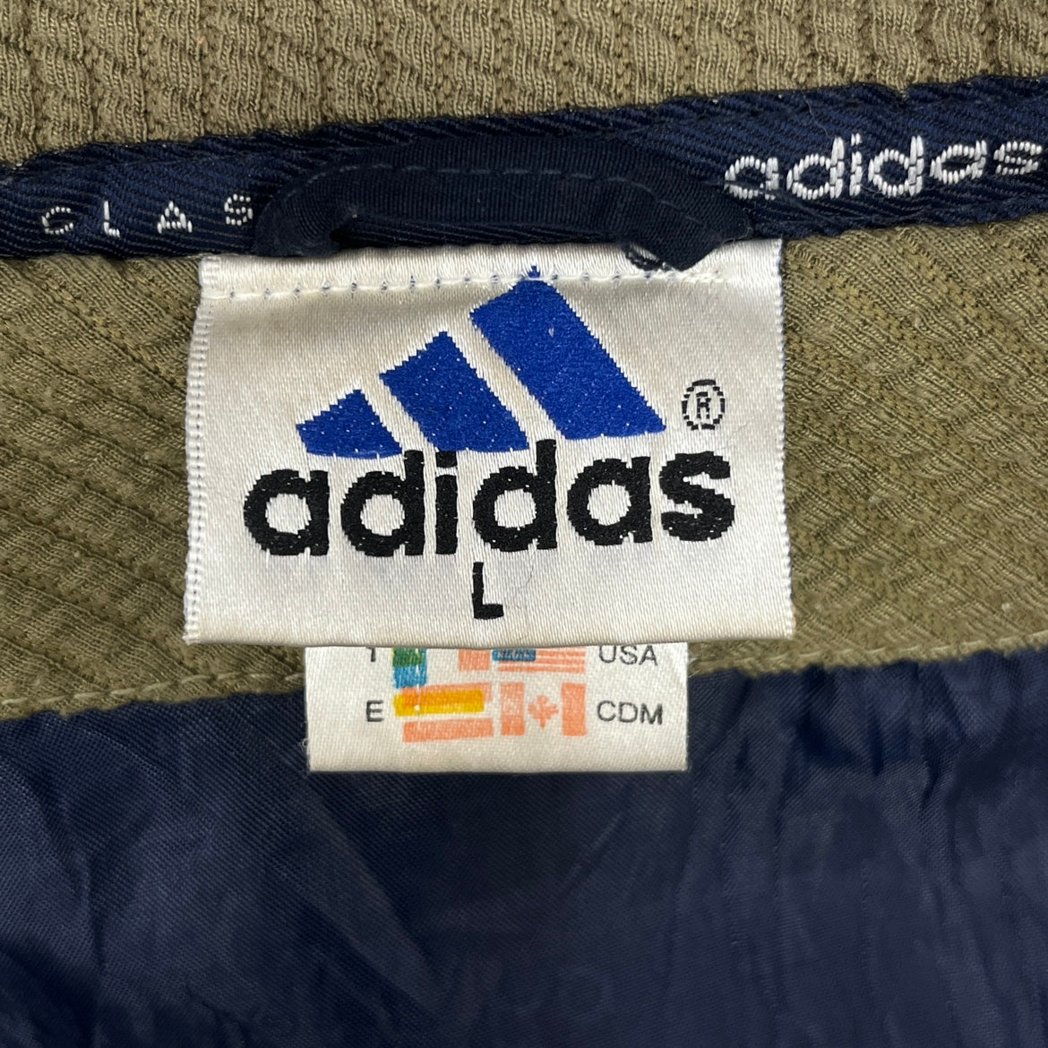 90s adidas アディダス 前開き ベスト ハイネック インドネシア製 Lサイズ