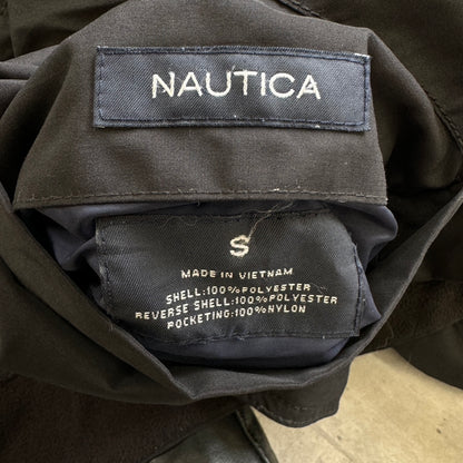 NAUTICA ノーティカ リバーシブル ナイロン フリース Sサイズ ベトナム製 古着