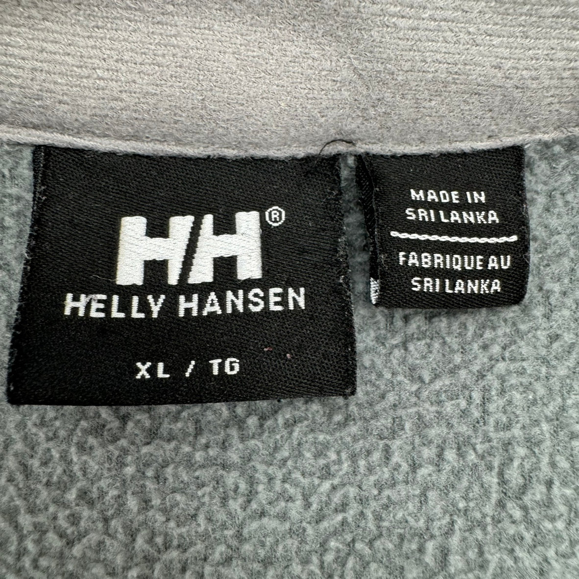 HELLY HANSEN  ヘリーハンセン フリースジャケット サイズXL スリランカ製 グレー 黒タグ