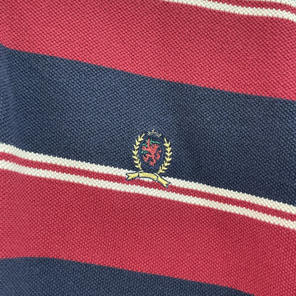 90s vintage 古着　ビンテージ　トミー　TOMMY HILFIGER トミーヒルフィガー　刺繍ロゴ　ラガーシャツ　アメカジ　ストリート