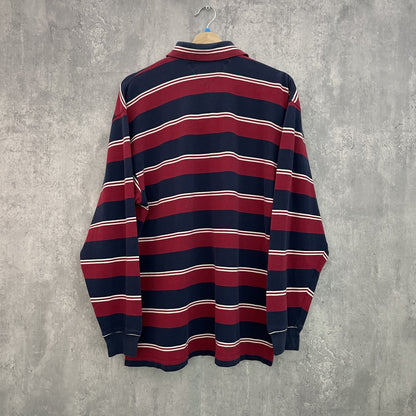 90s vintage 古着　ビンテージ　トミー　TOMMY HILFIGER トミーヒルフィガー　刺繍ロゴ　ラガーシャツ　アメカジ　ストリート