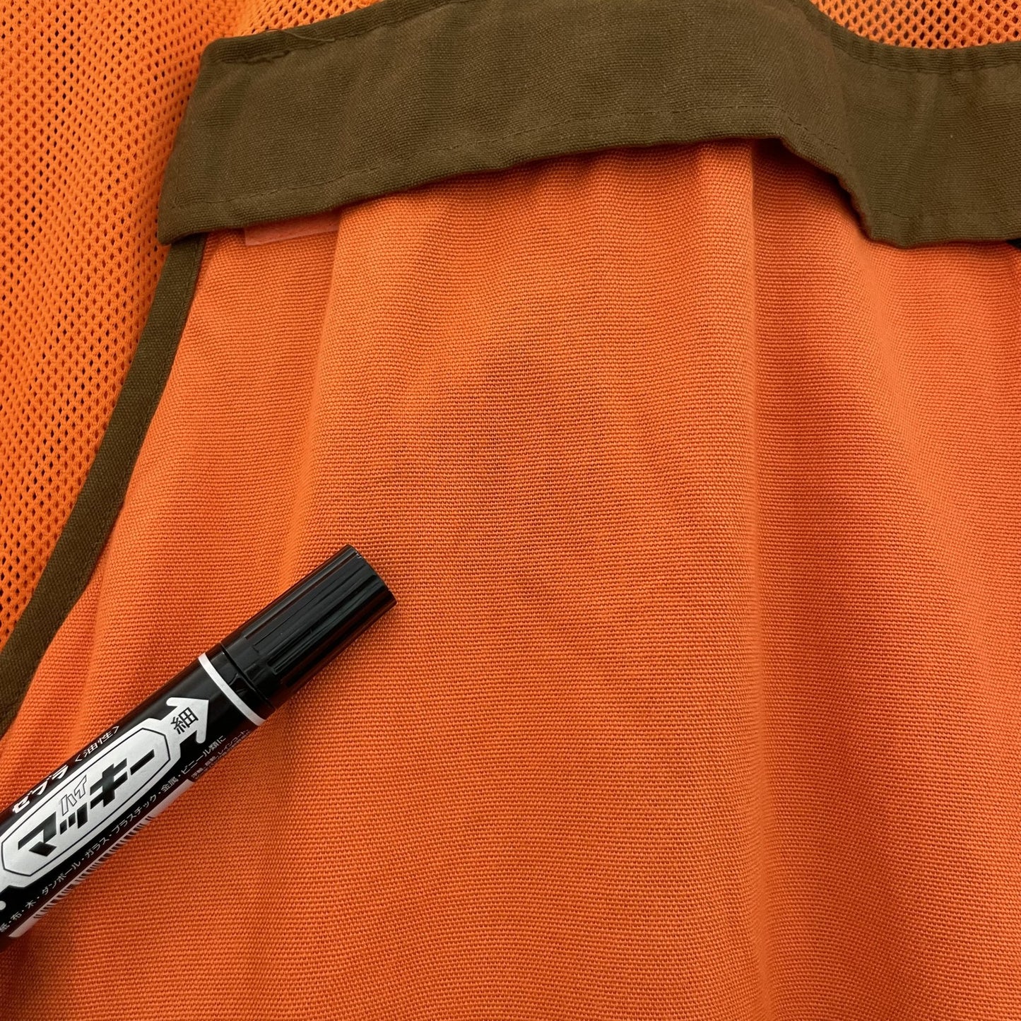 00s vintage 古着　ビンテージ　Remington ベスト アウトドア　バックポケット　オレンジ　メッシュ　