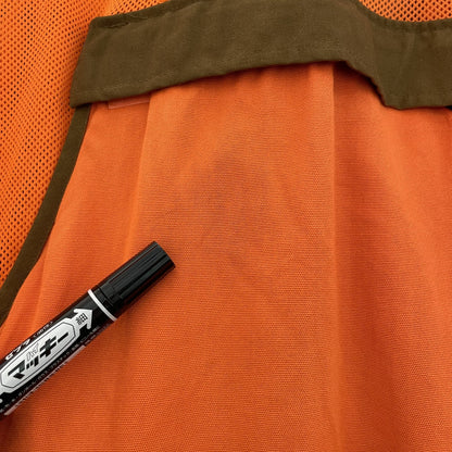 00s vintage 古着　ビンテージ　Remington ベスト アウトドア　バックポケット　オレンジ　メッシュ　