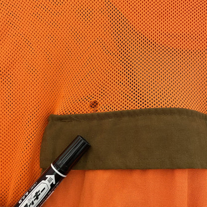 00s vintage 古着　ビンテージ　Remington ベスト アウトドア　バックポケット　オレンジ　メッシュ　